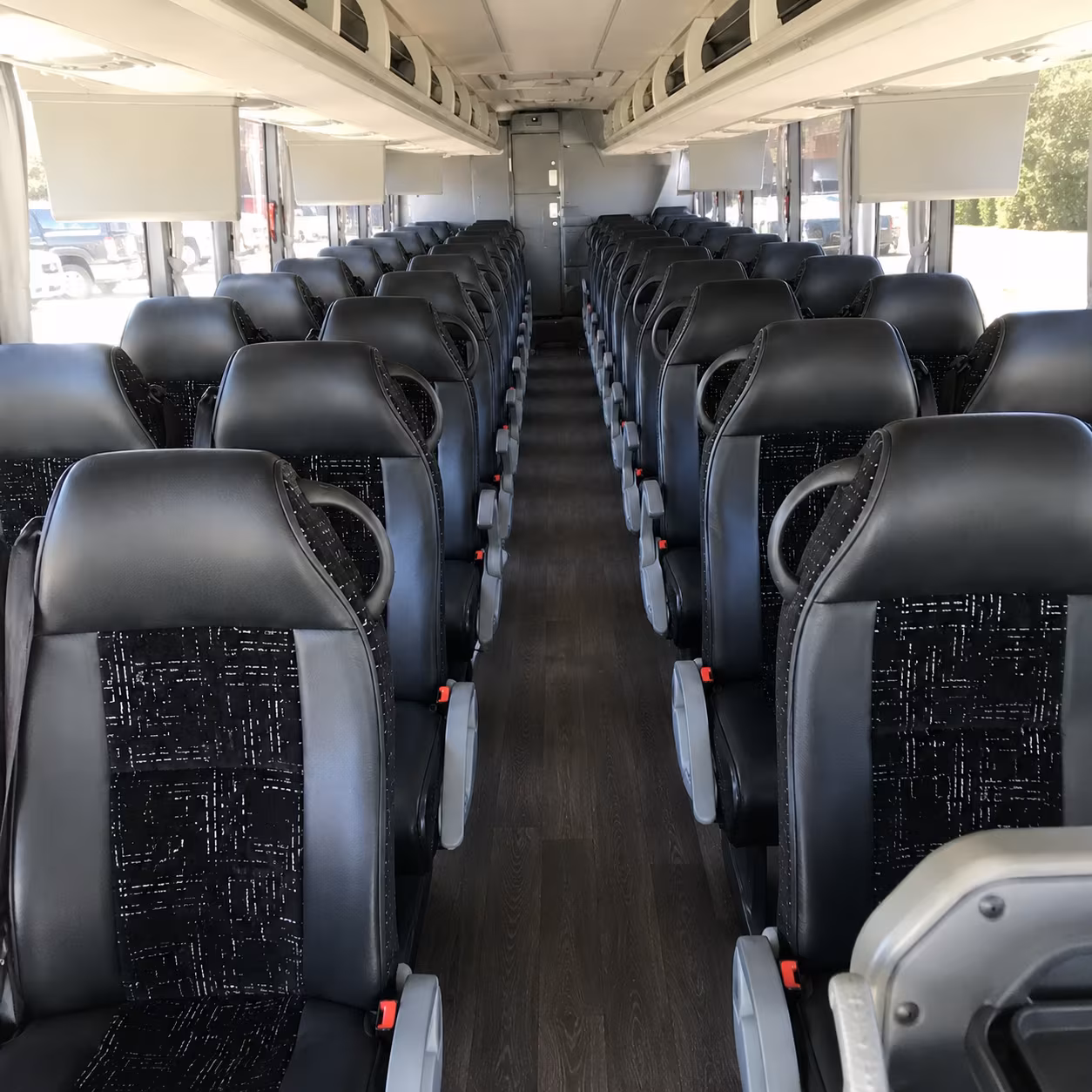 charter buses for lees summit high school prom groups heading downtown kc