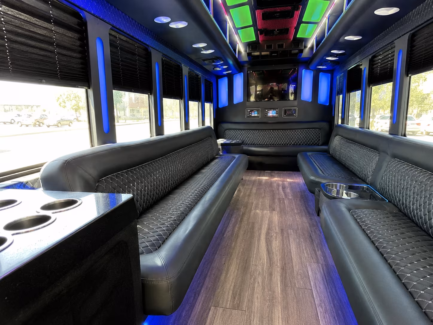 lees summit 15 passenger party bus inside