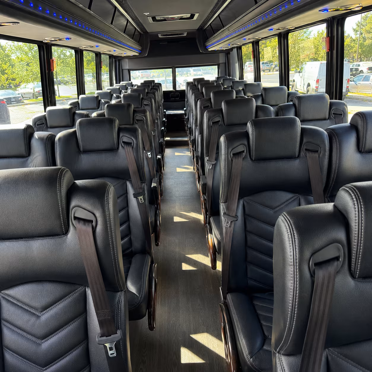 lees summit 25 passenger minibus interior