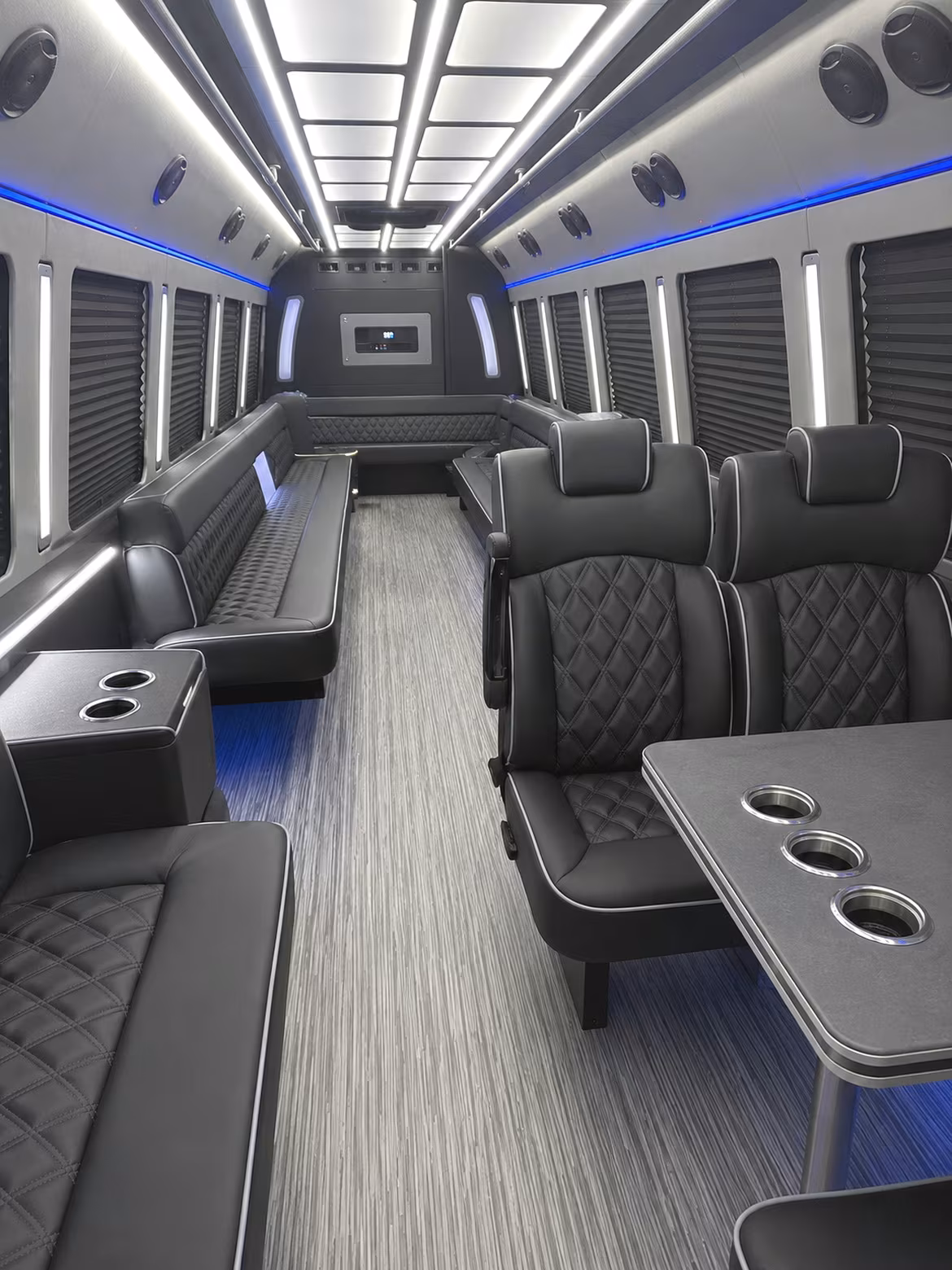 lees summit 25 passenger party bus inside