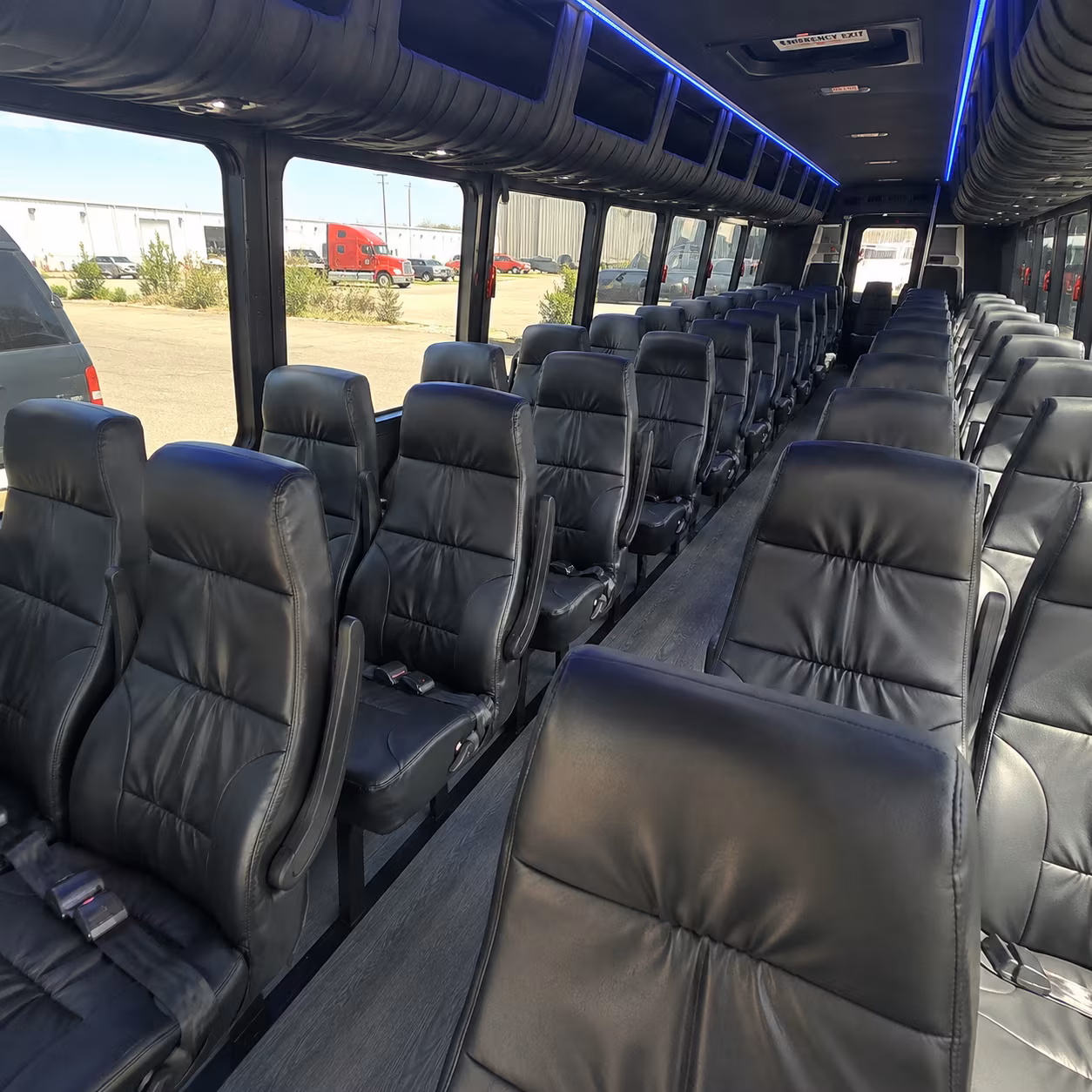 lees summit 28 passenger minibus interior