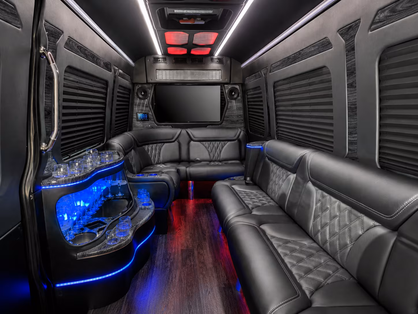 lees summit 30 passenger party bus inside