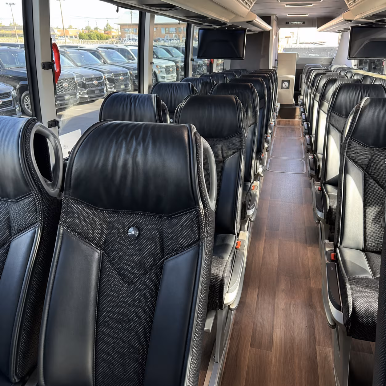 lees summit 56 passenger charter bus inside