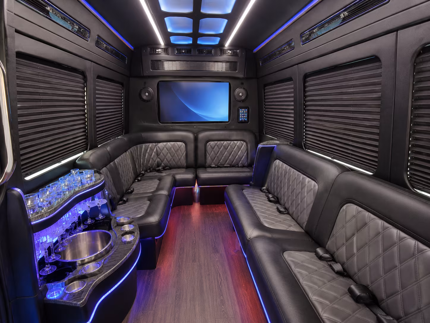 lees summit 56 passenger charter bus interior