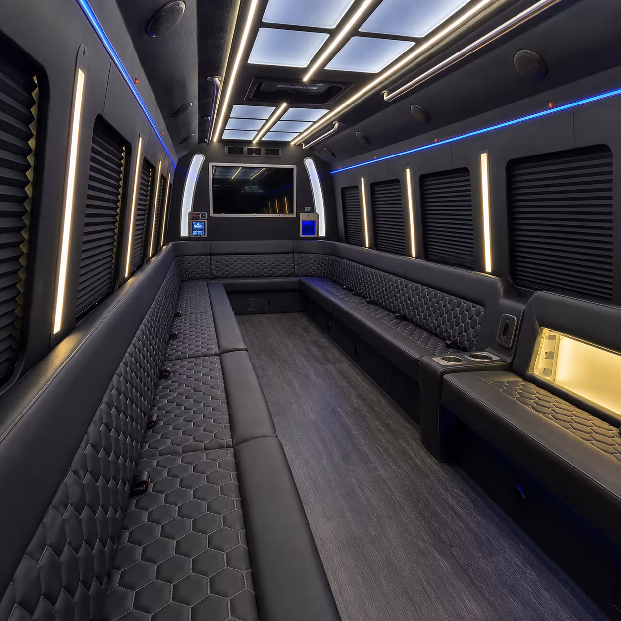 lees summit party bus rental interior
